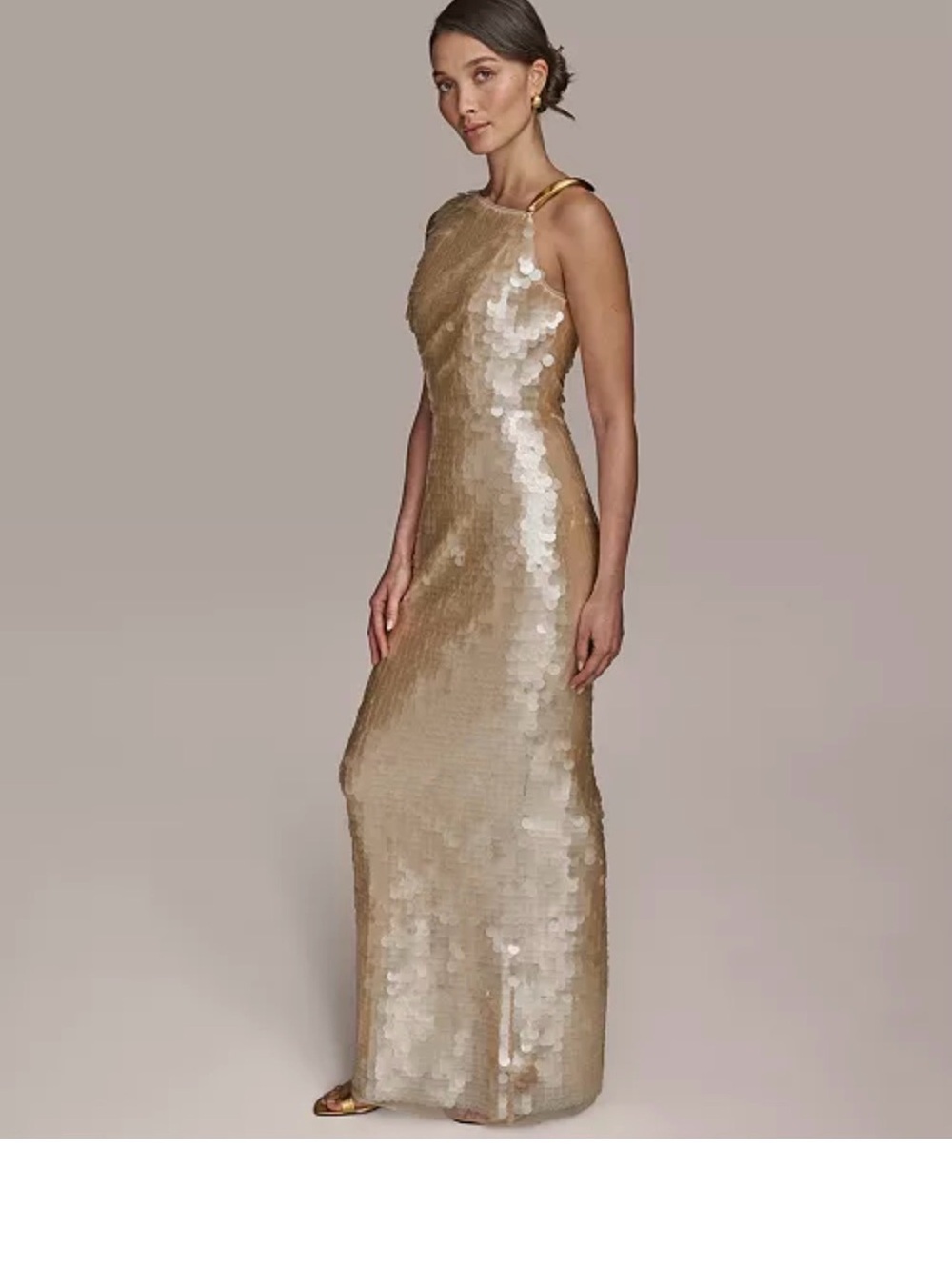 Donna Karan New York Paulette sequin column gown